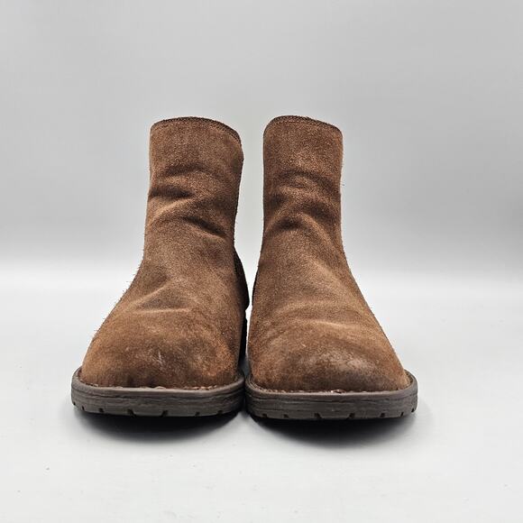 Born Women's Size 10 M US EUC Cove Brown Suede Pull On Chelsea Ankle Boots Shoes - Picture 2 of 8